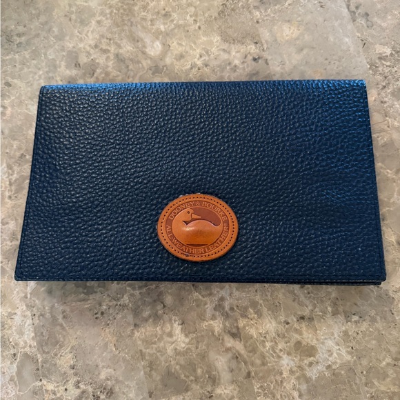 Dooney & Bourke Dark Blue Leather Clutch - Picture 1 of 8